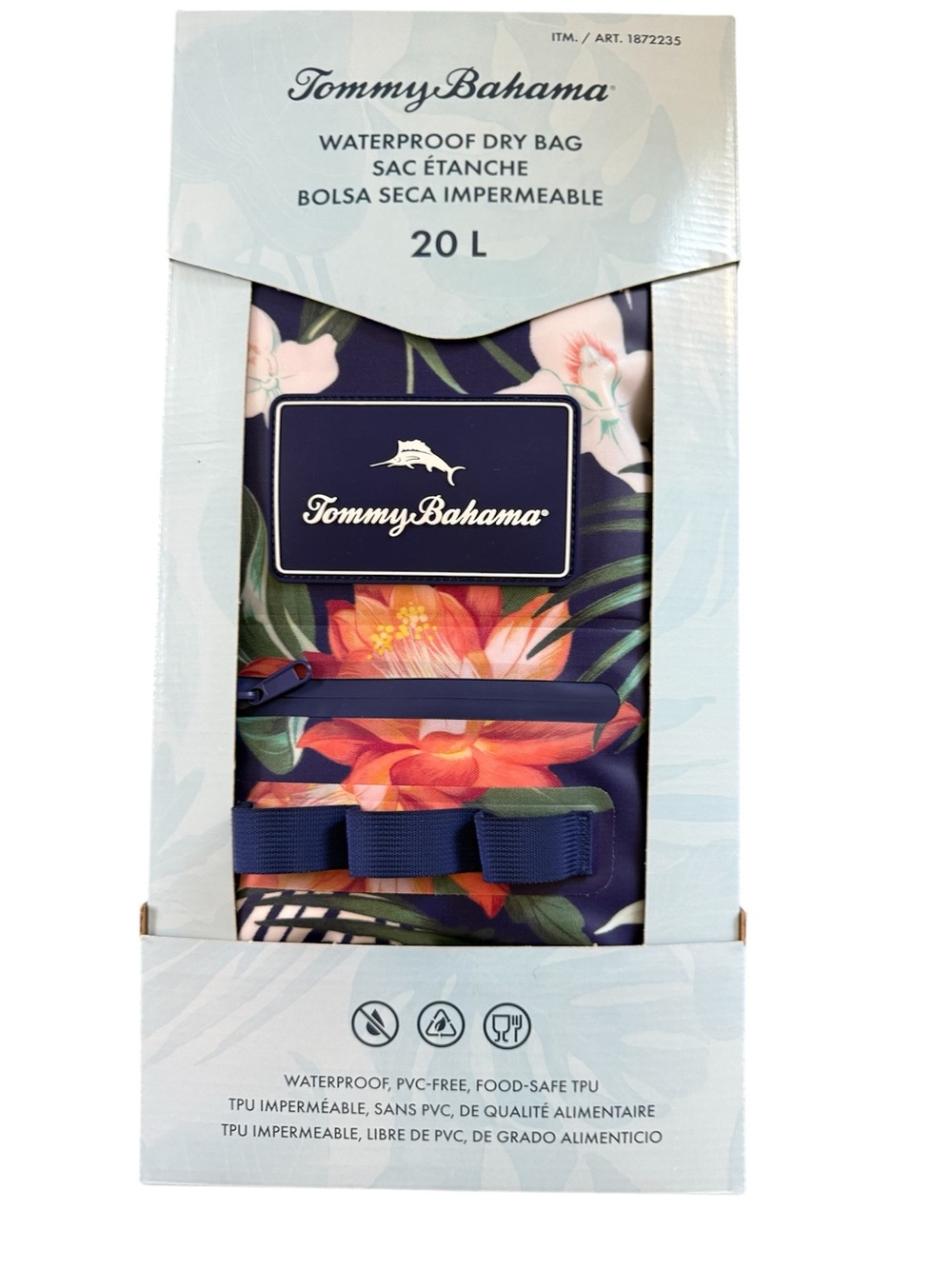 Tommy Bahama Waterproof Dry Bag 20L TPU Waterproof Dry Bag Floral - NEW